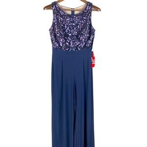 R&M Richard Sequined Sleeveless Jumpsuit 8P NWT